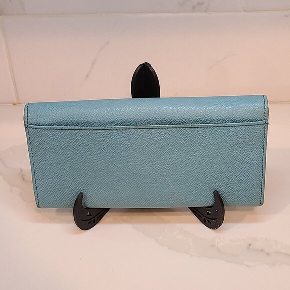 Dolce & Gabbana blue Dauphine leather continental flap wallet EUC - Picture 3 of 13